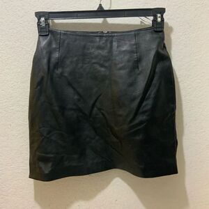 Hugo Buscati Leather Skirt size 6